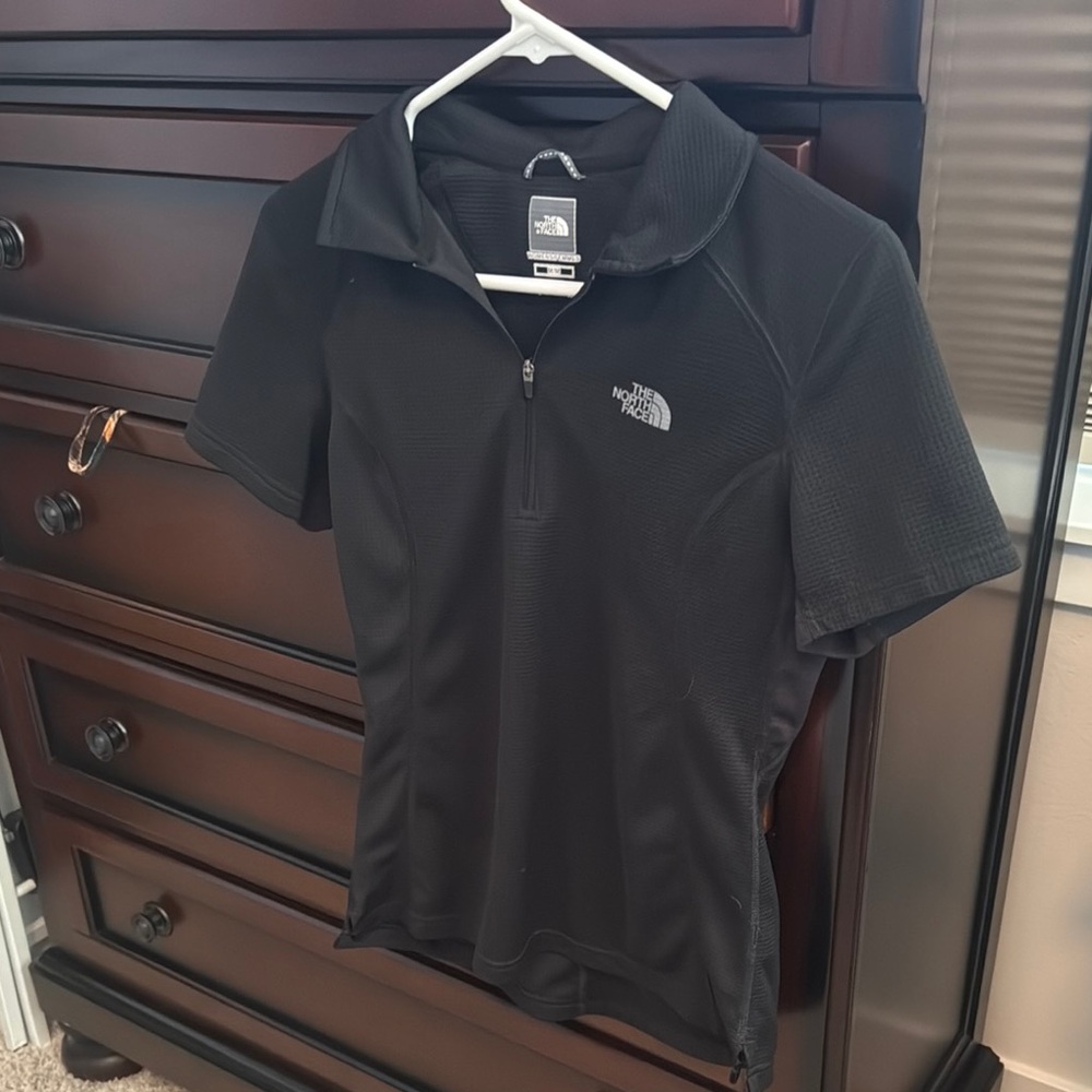 The North Face Black Short Sleeve Zip-Up Shirt